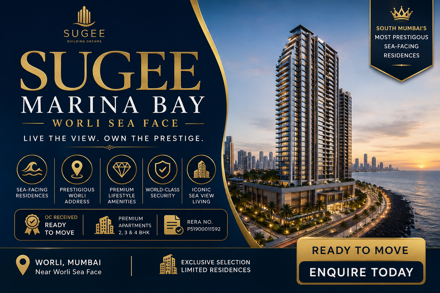 Sugee Marina Bay Worli Sea Face - Luxury Apartments